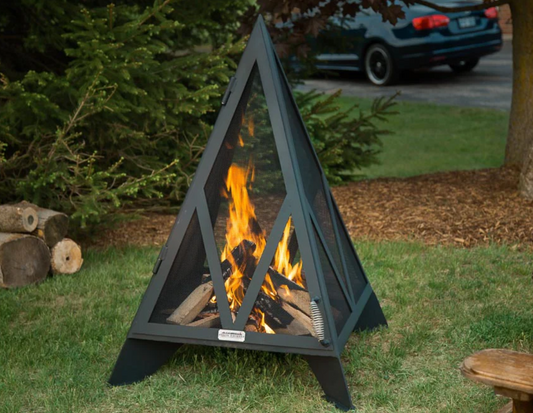 Modern Pyramid Fireplace